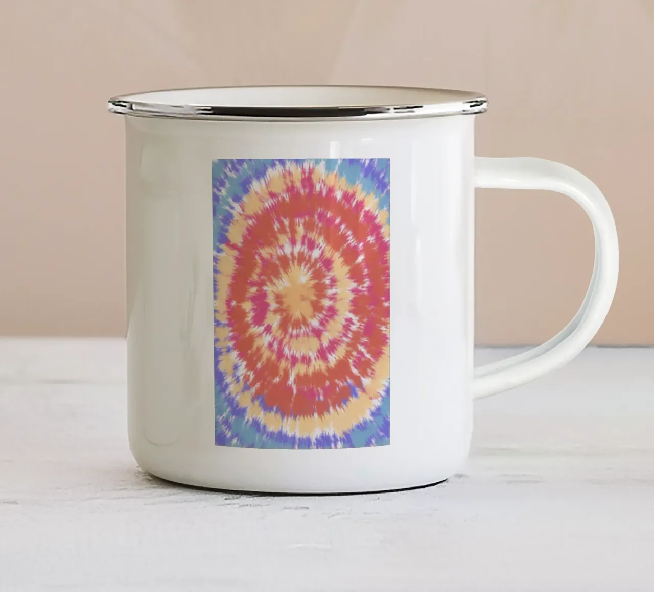 Legatura con motivo radiale tazza in smalto da Little Dean