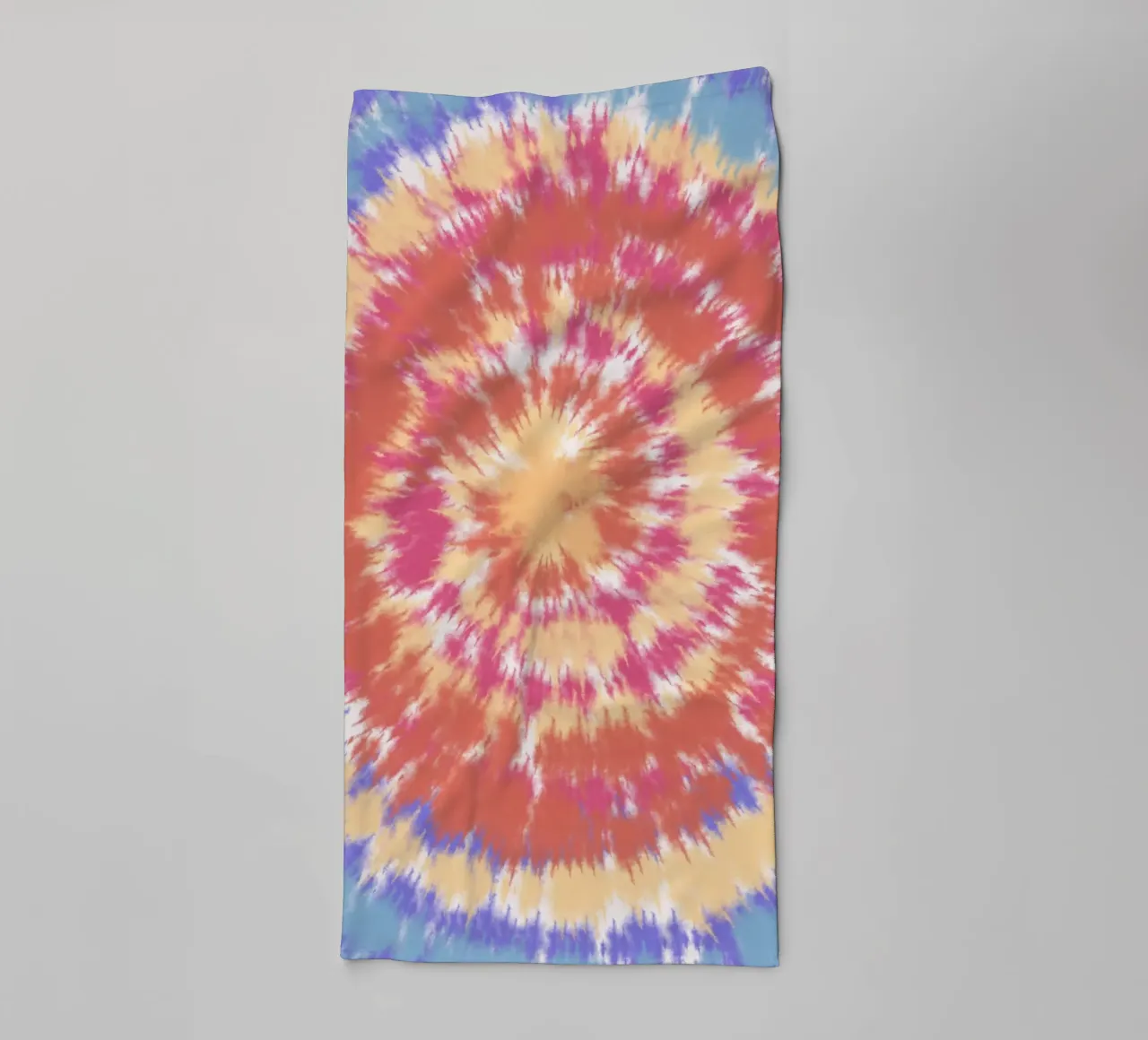 Radial pattern tie dye towel by Little Dean