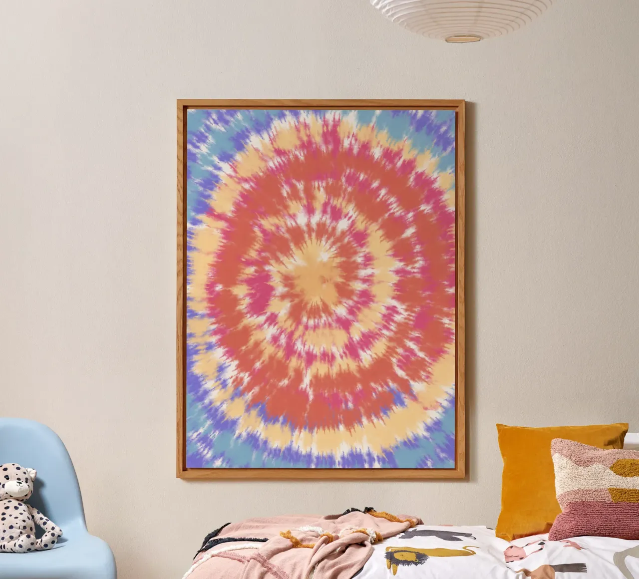 Radial pattern tie dye forex plate by Little Dean