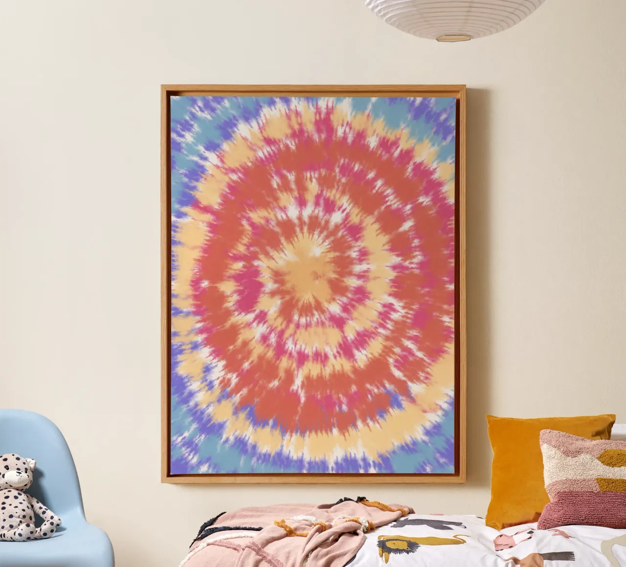 Radial pattern tie dye canvas by Little Dean