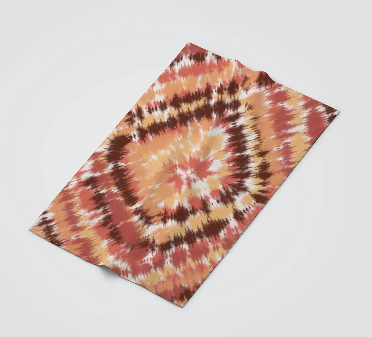 Tie dye in colore autunnale coperta in pile da Little Dean