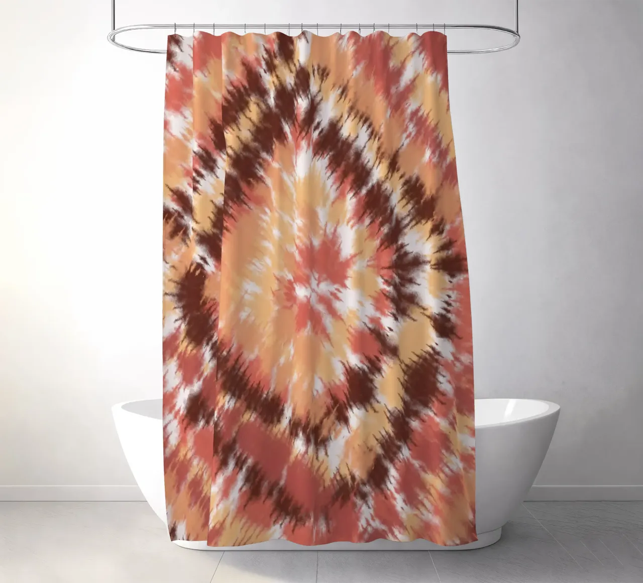 Tie dye in colore autunnale tenda da doccia da Little Dean