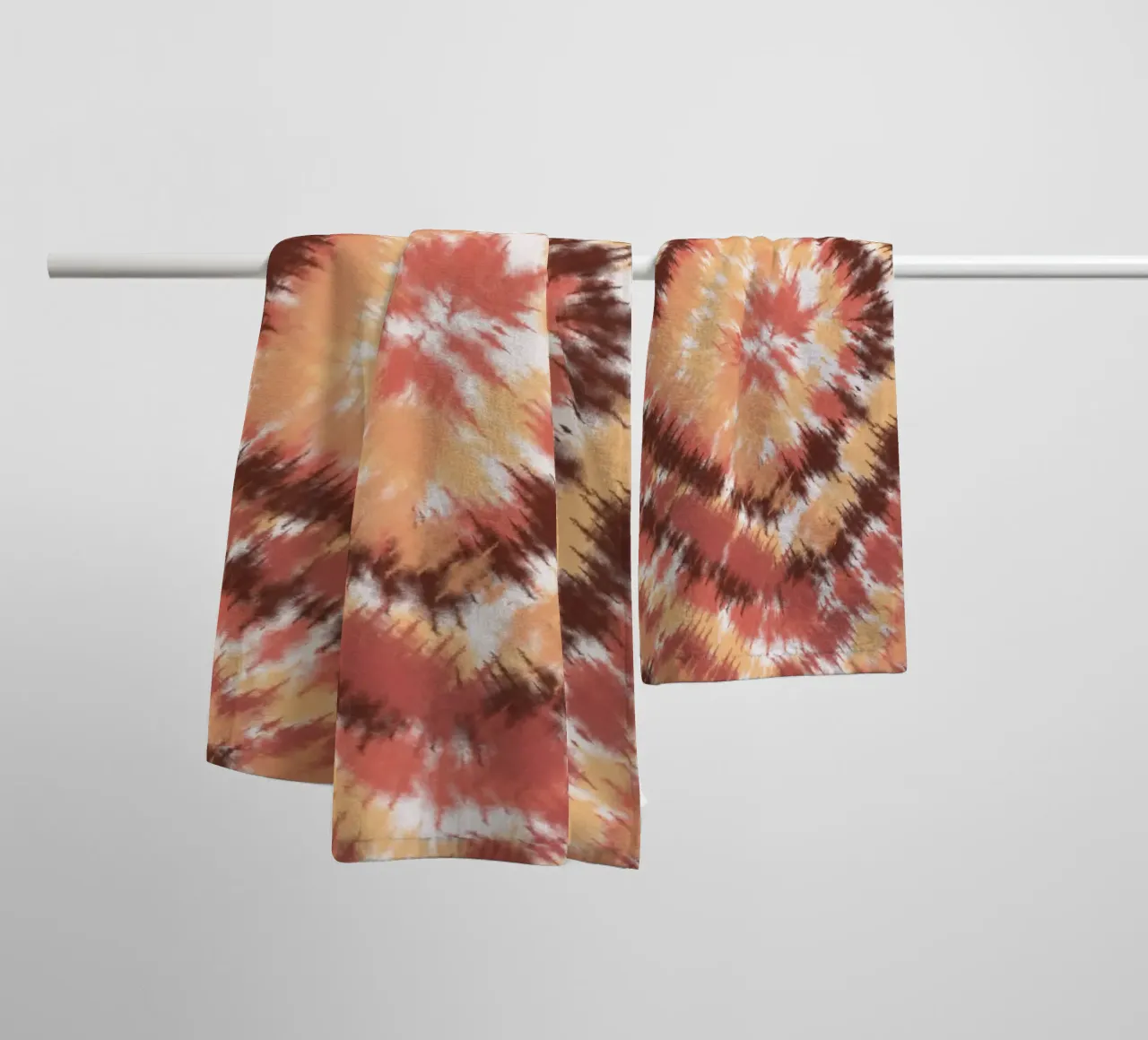 Tie dye in fall color towel by Little Dean