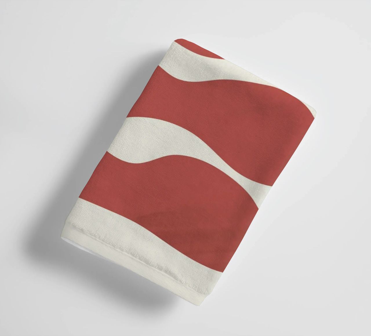 Minimalist red coral towel by Little Dean