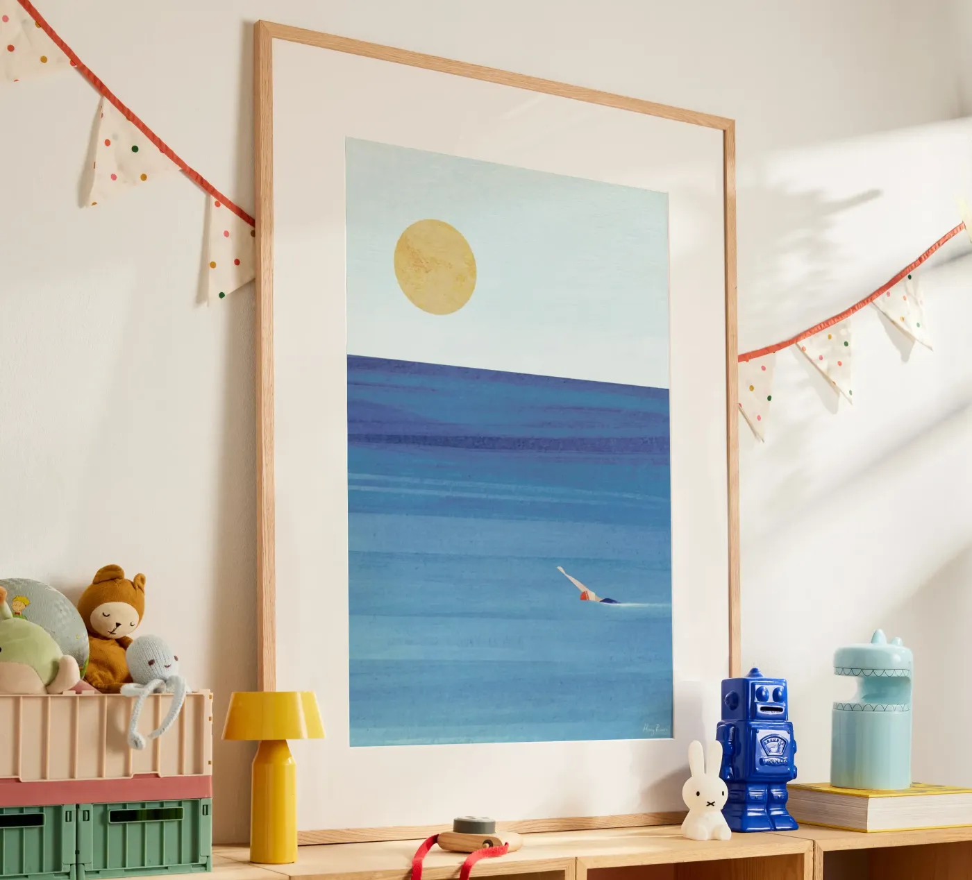 Sunset Swim poster by Long Way Home