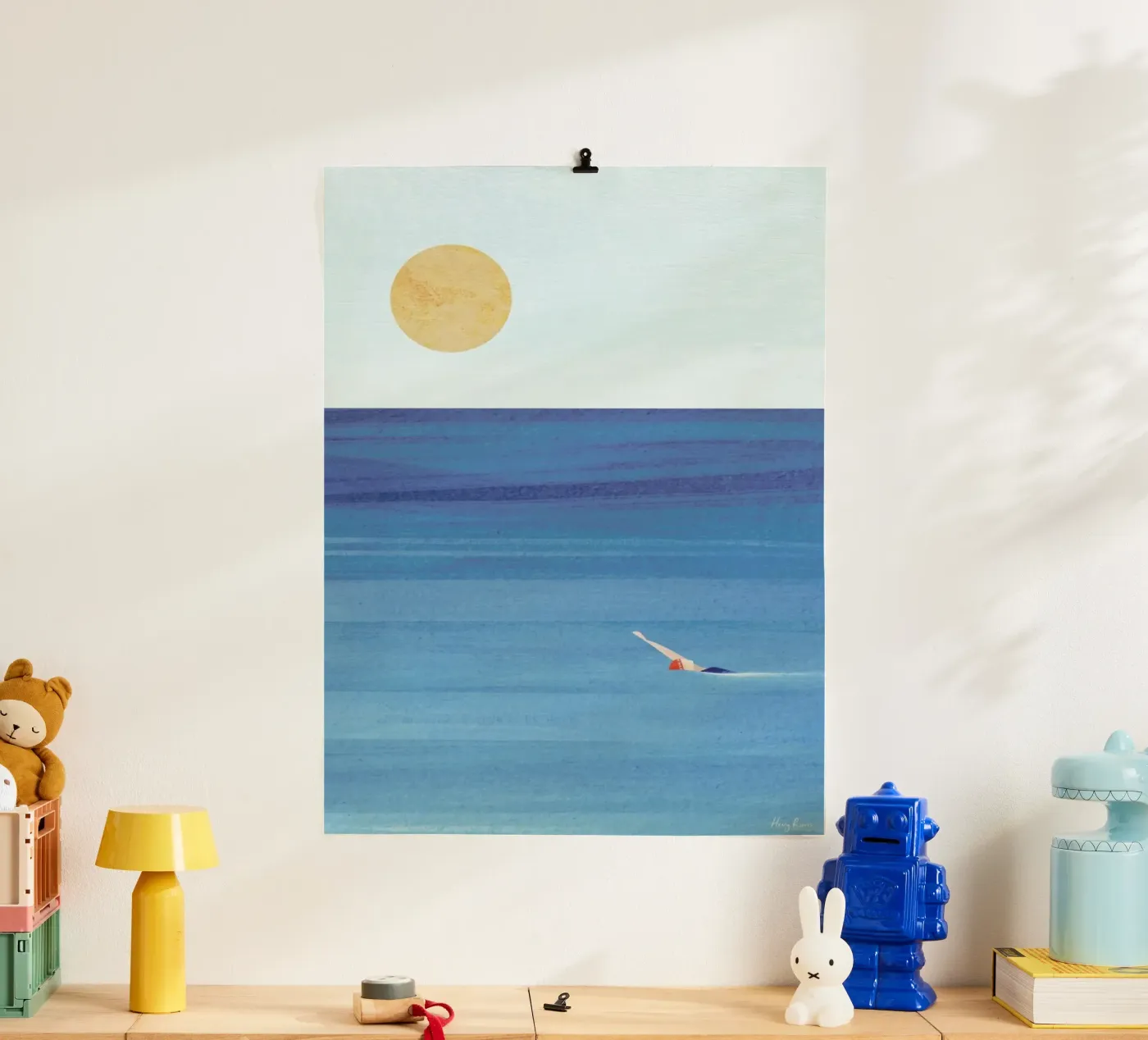 Sunset Swim poster by Long Way Home