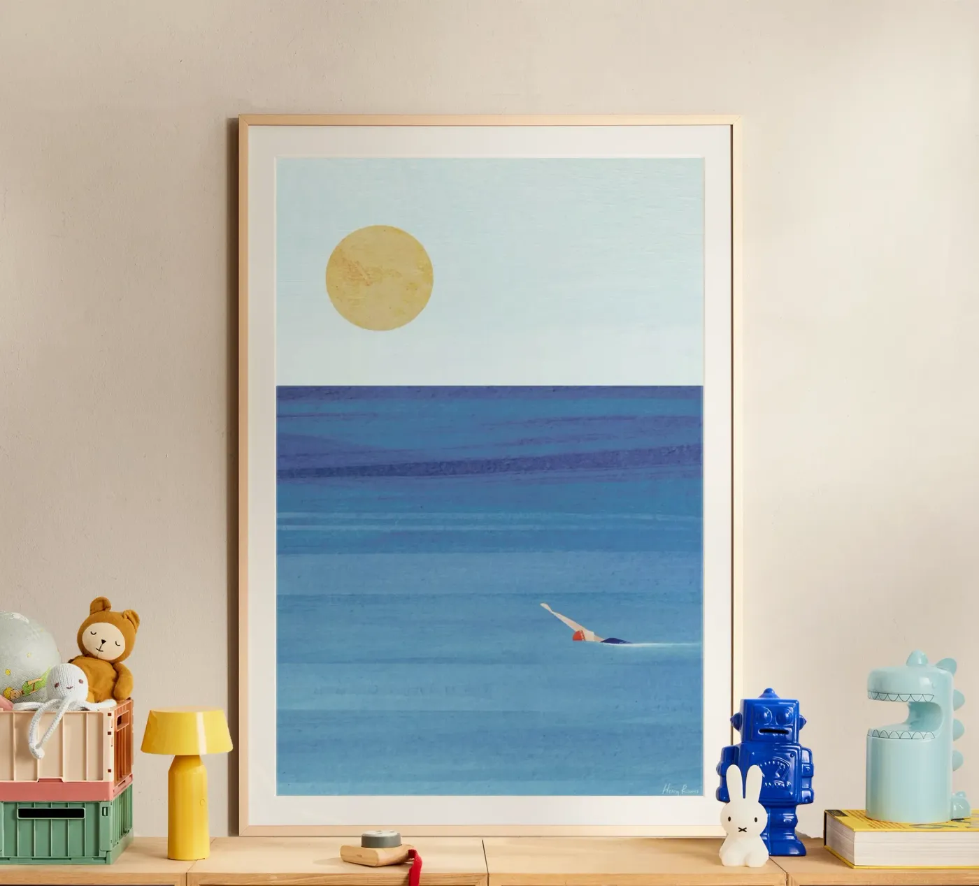 Sunset Swim poster by Long Way Home