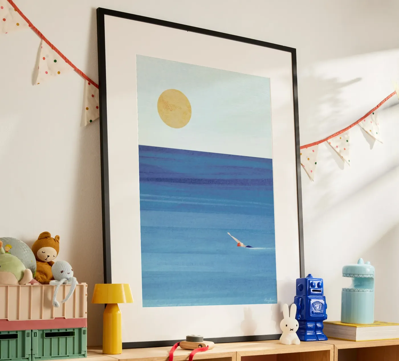 Sunset Swim poster by Long Way Home