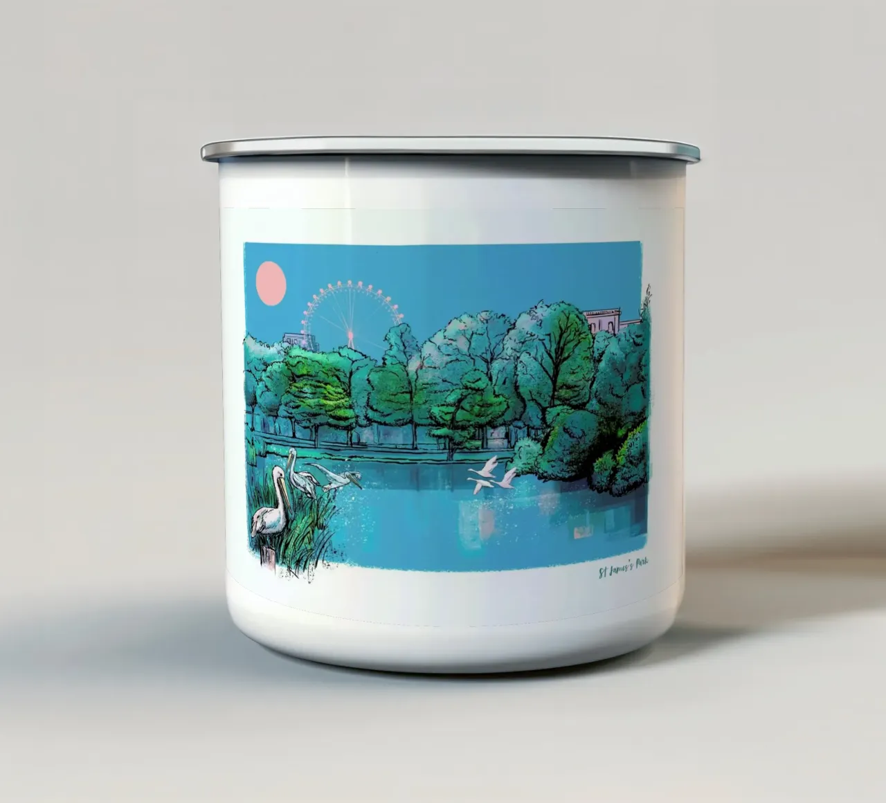 London St James's Park tazza in smalto da Rocket68