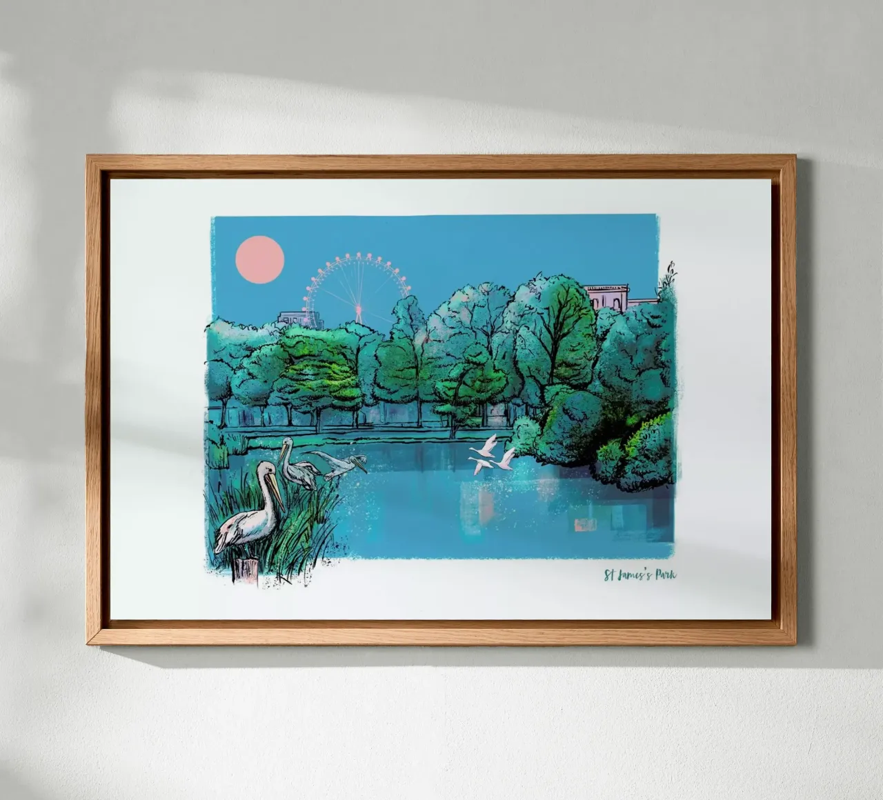 London St James's Park tela con Cornice a cassetta da Rocket68