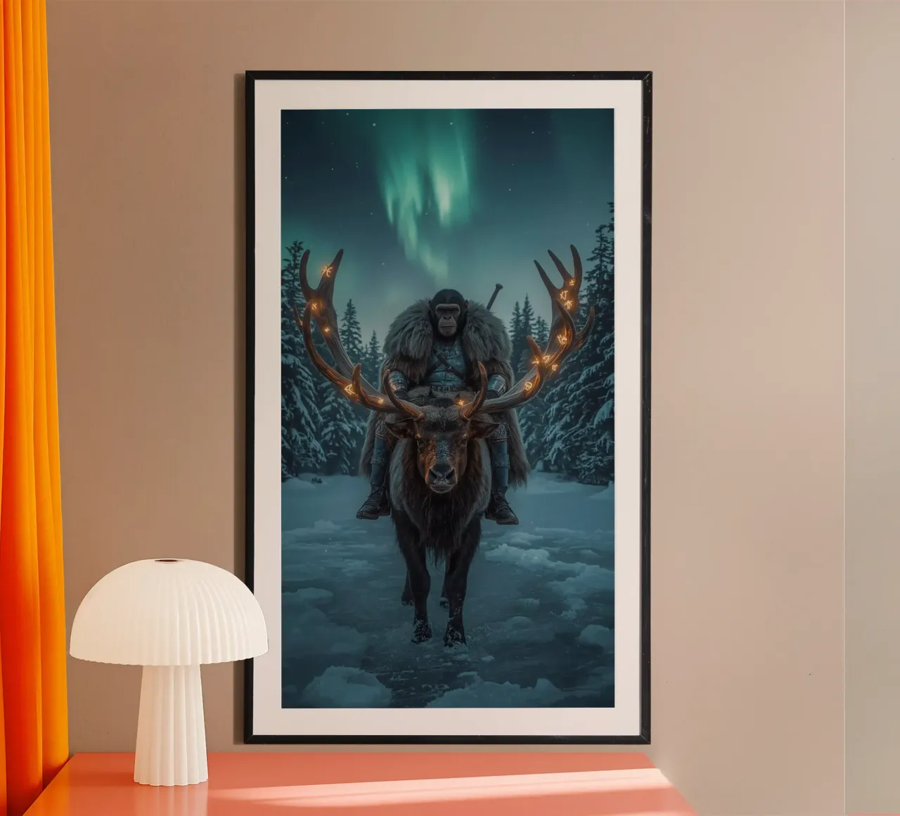 Guerriero scimpanzé svedese poster da van hellen