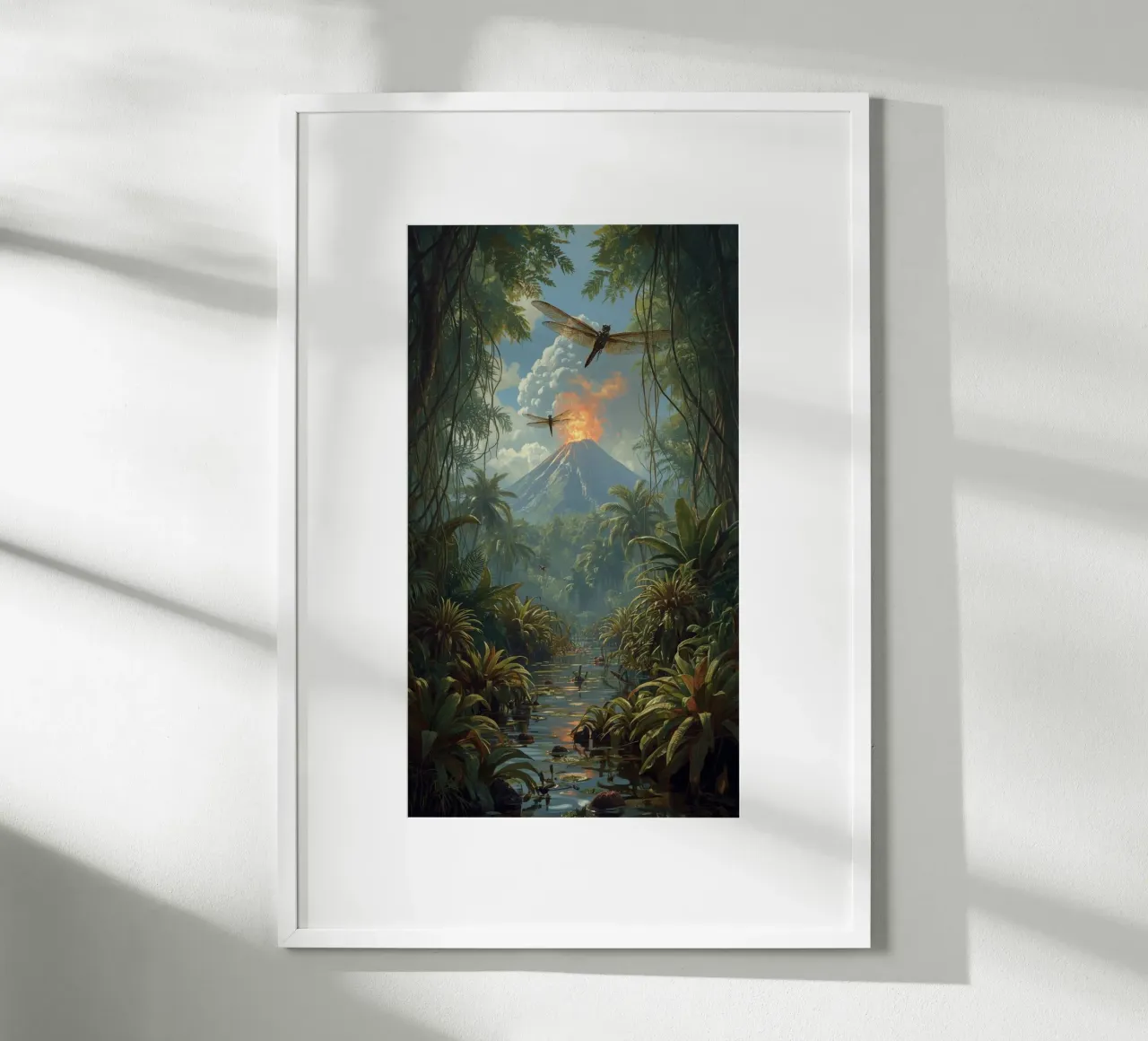 fantastico magico mondo preistorico poster con telaio in alluminio da van hellen