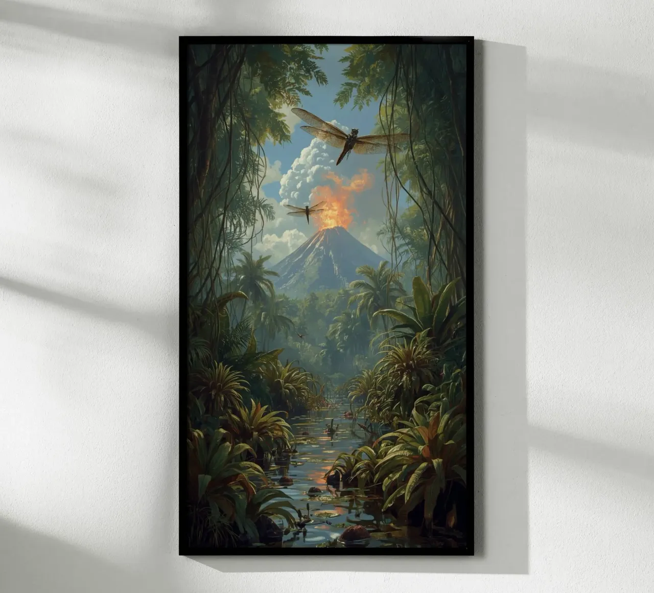 fantastico magico mondo preistorico poster con telaio in alluminio da van hellen