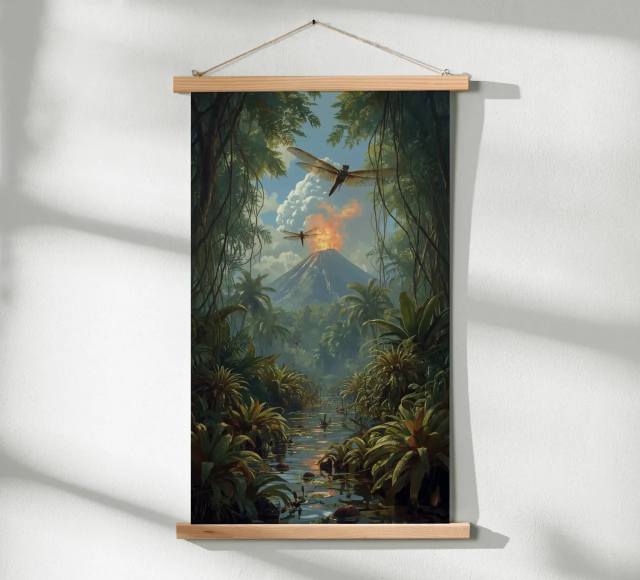 fantastico magico mondo preistorico poster con telaio in alluminio da van hellen