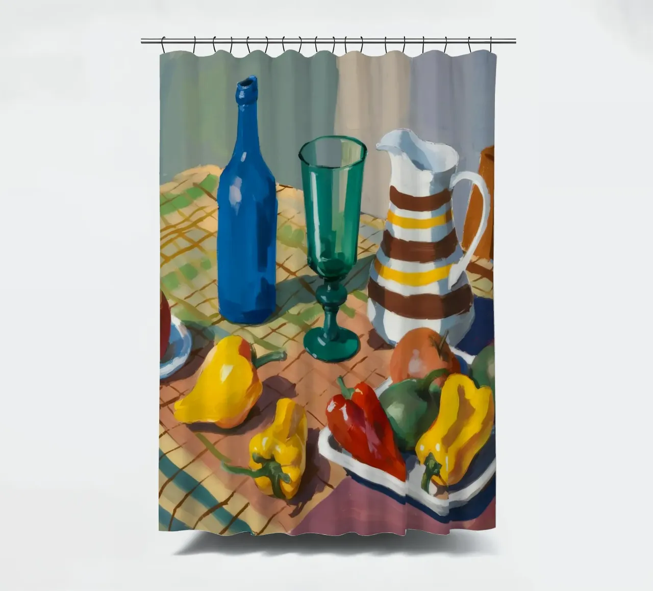 Rustic Harvest Table shower curtain by Dawn Light