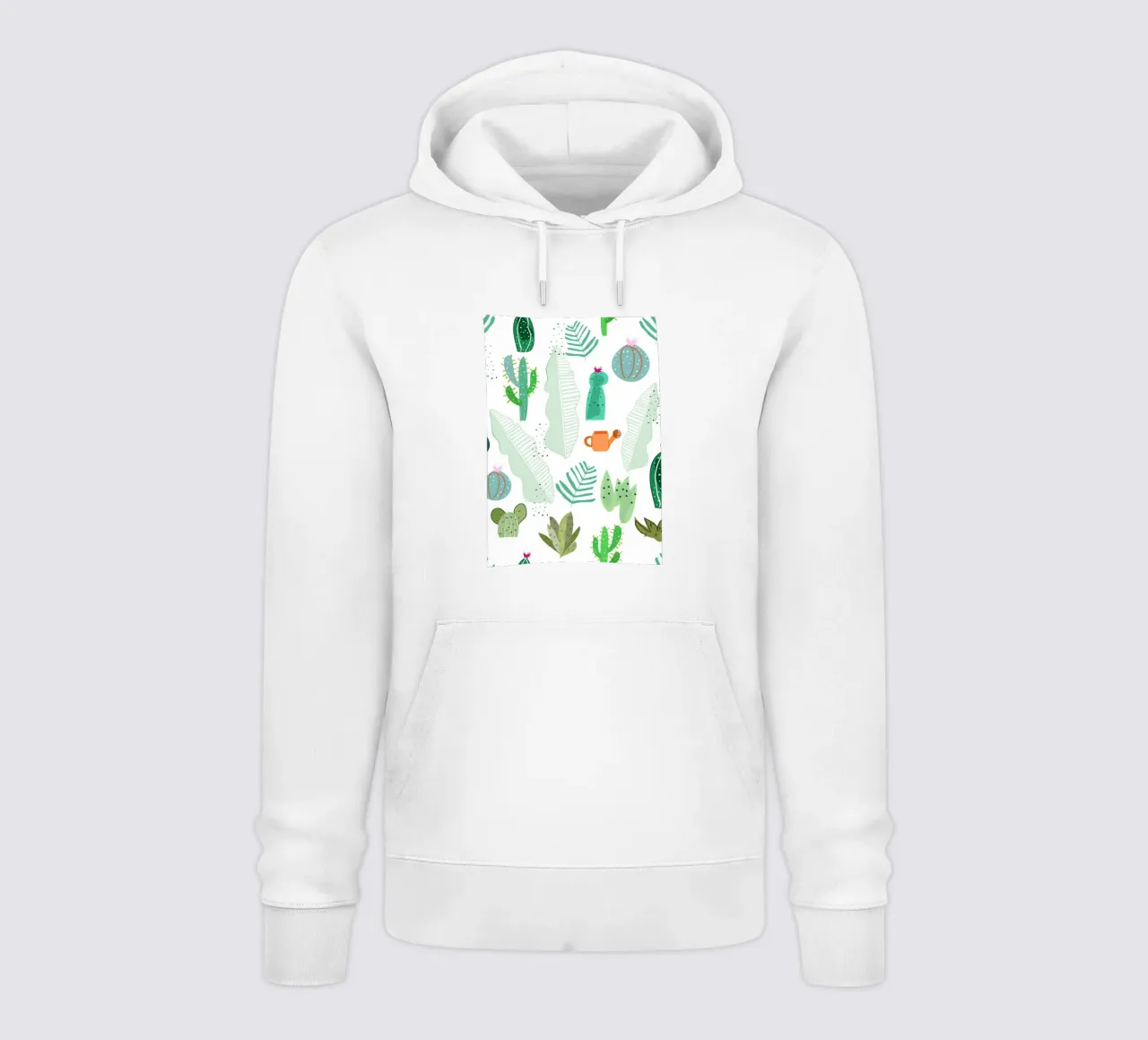 Cactus e fiori felpa con cappuccio da gulsengunel