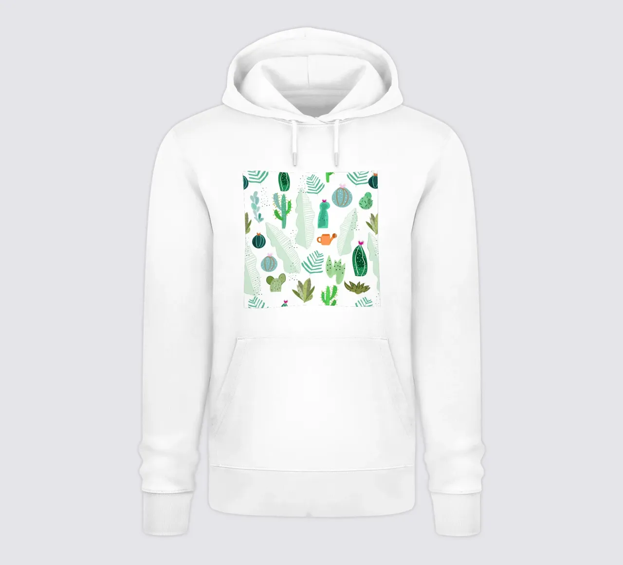Cactus e fiori felpa con cappuccio da gulsengunel