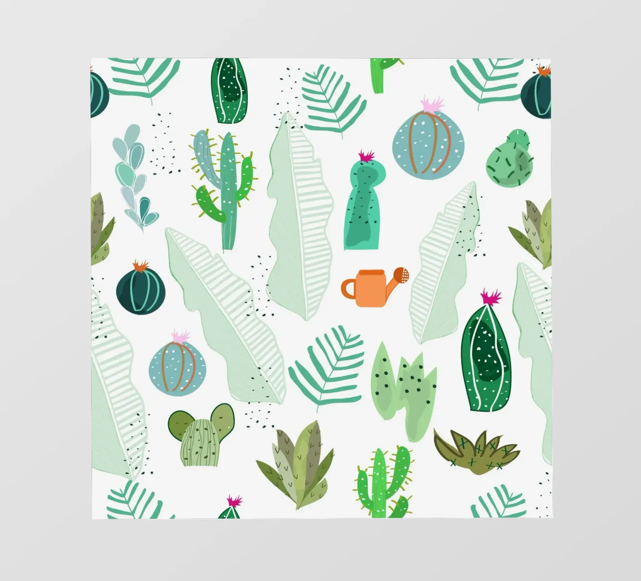 Cactus e fiori telo in pvc da gulsengunel