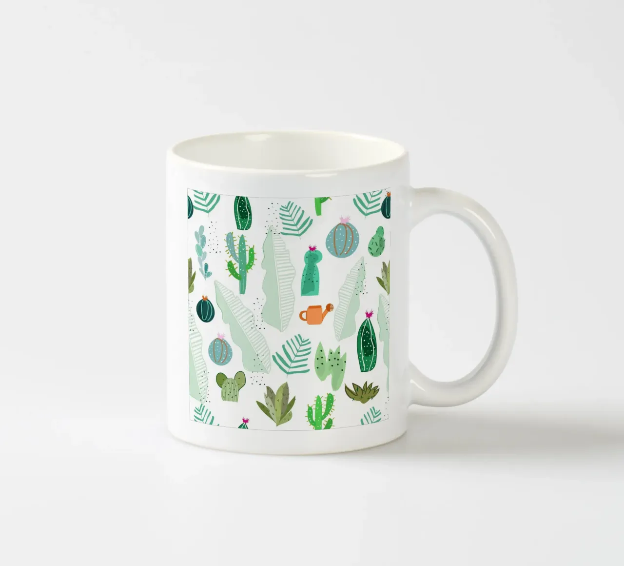 Cactus e fiori tazza in ceramica da gulsengunel