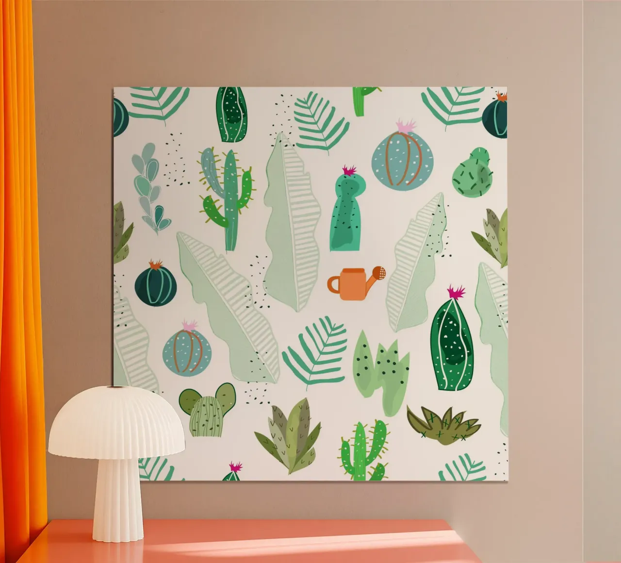 Cactus e fiori carta hahnemühle da gulsengunel