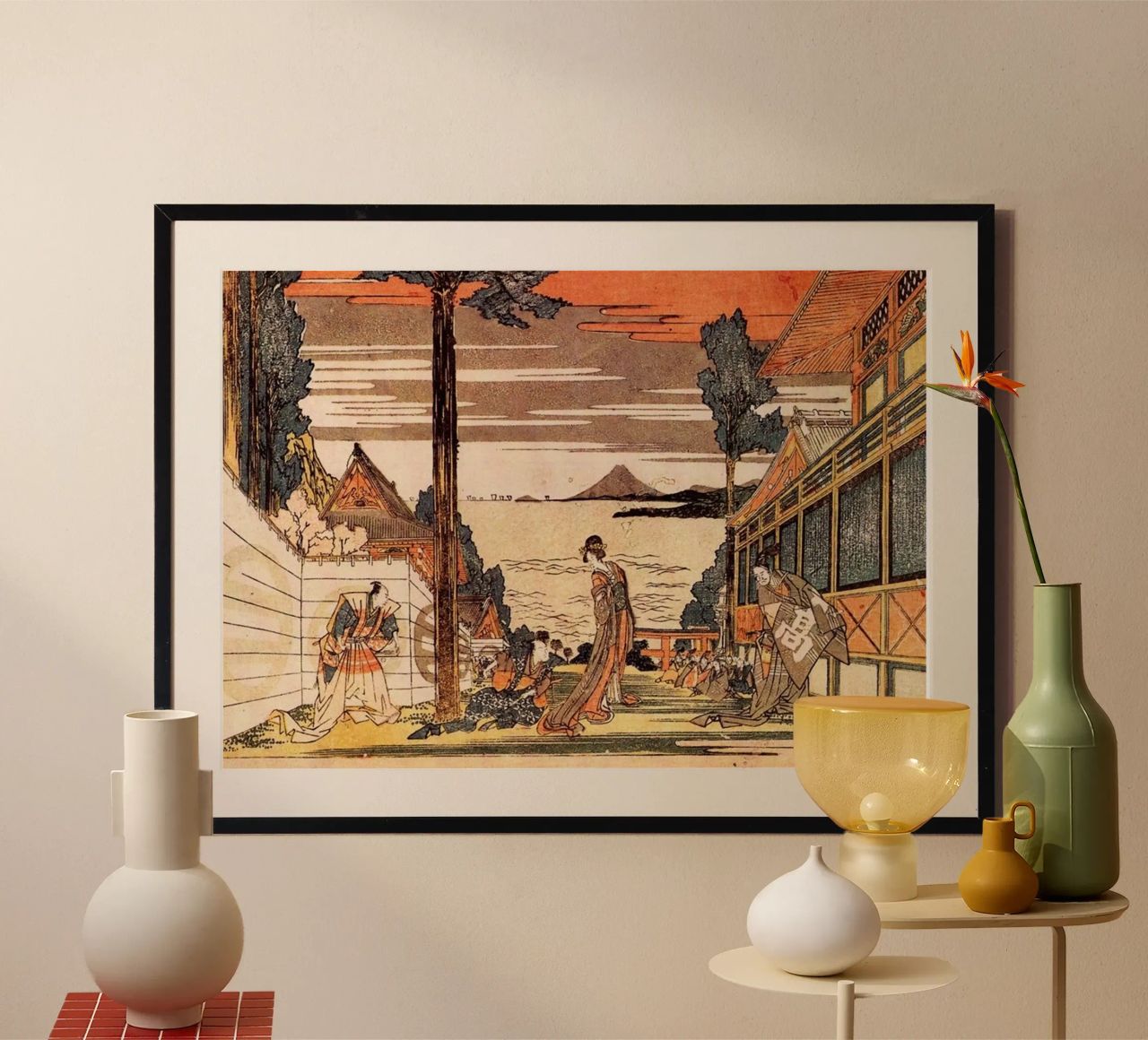 First Act by Katsushika Hokusai poster van Black Shop
