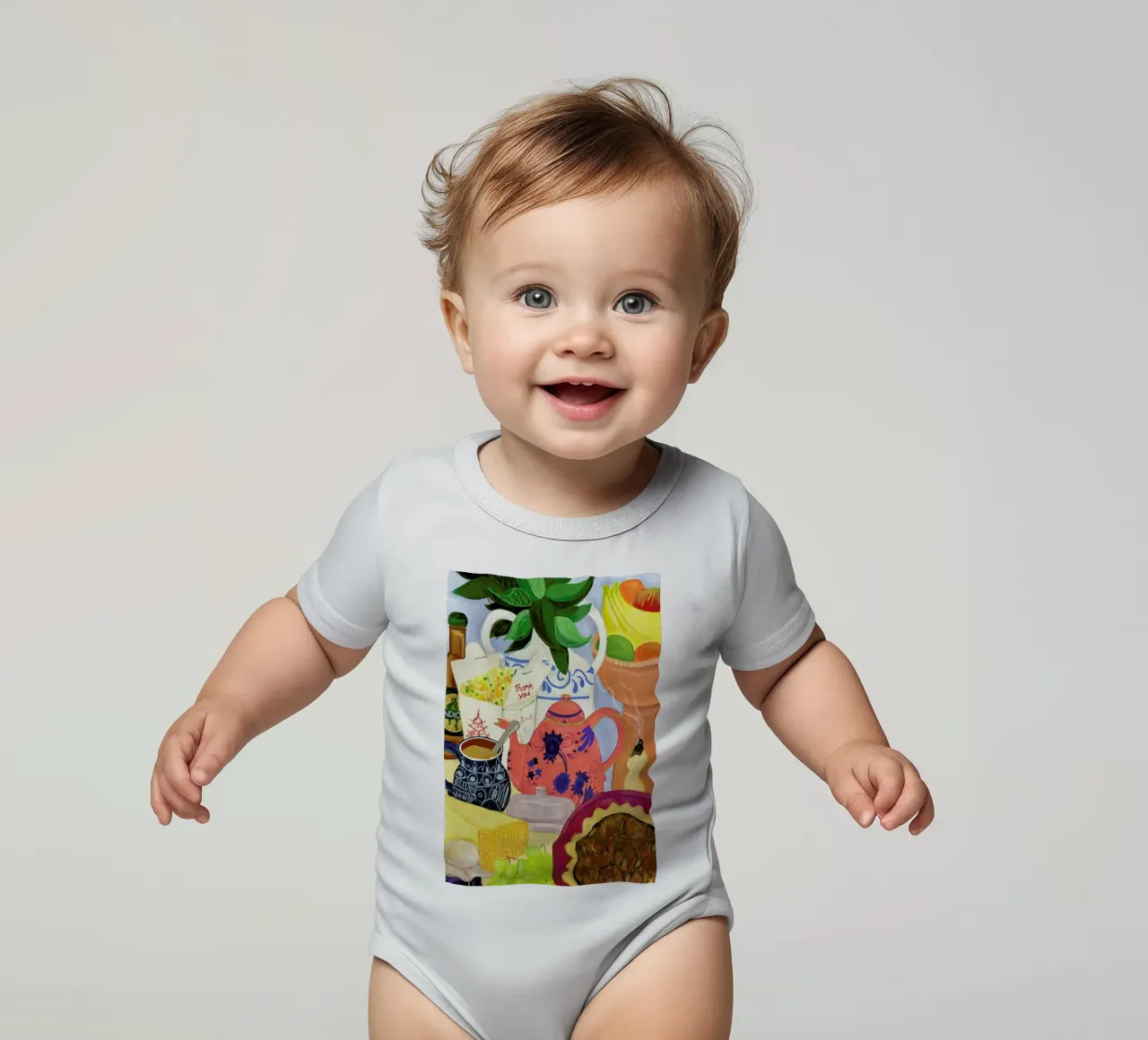 Big Clutter No. 2 body neonato maniche corte da Paloma Kua