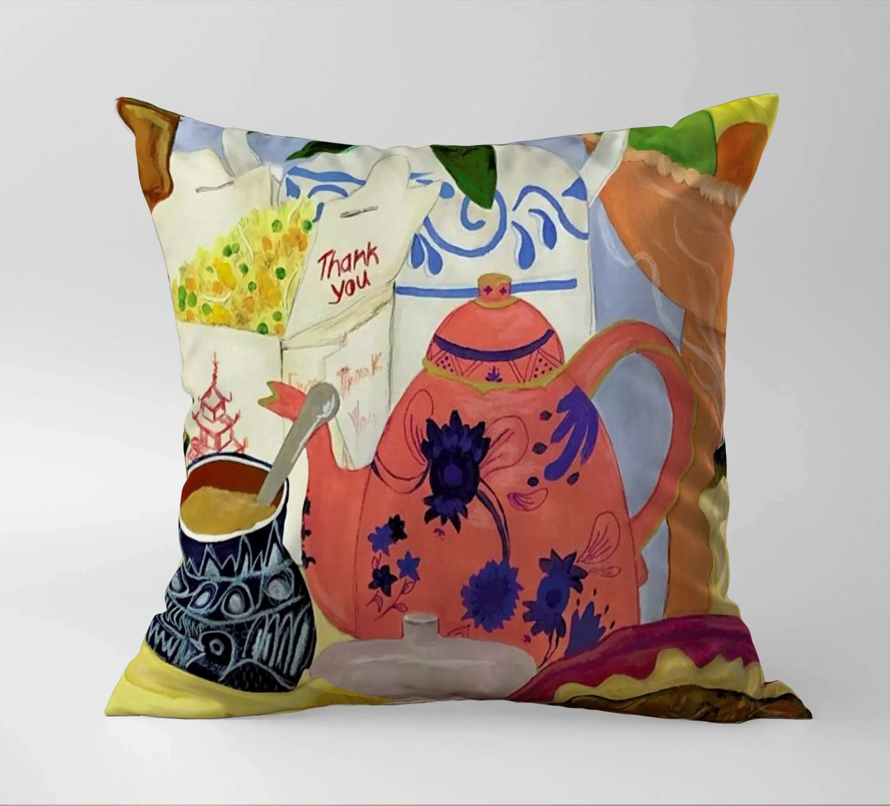 Big Clutter No. 2 decorative cushion by Paloma Kua