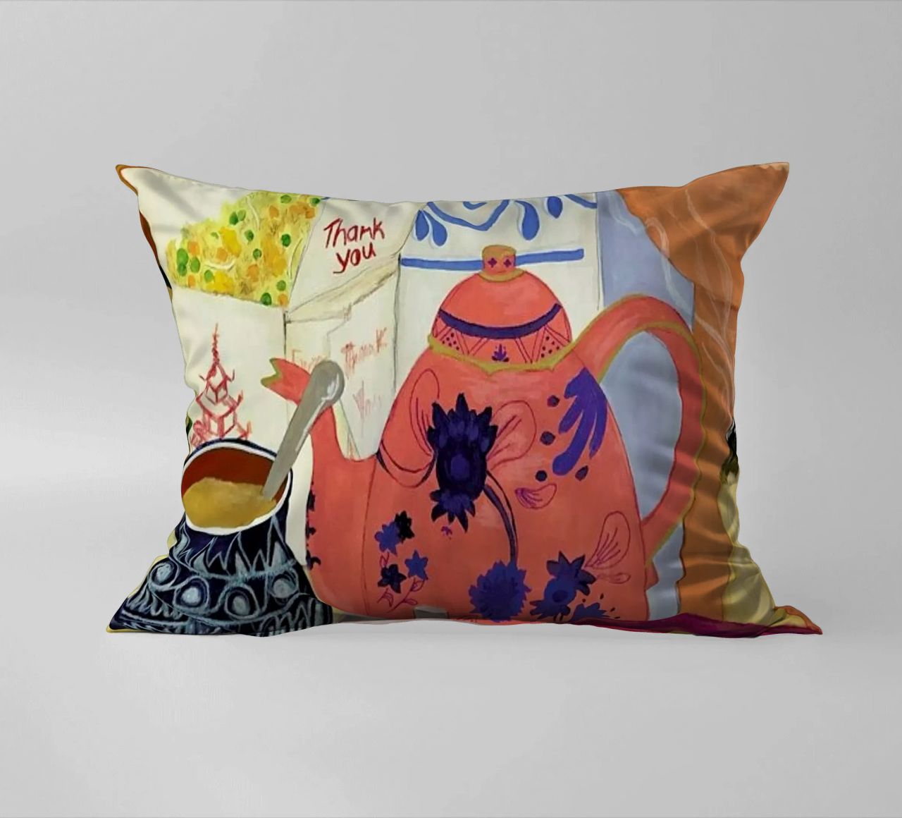 Big Clutter No. 2 decorative cushion by Paloma Kua