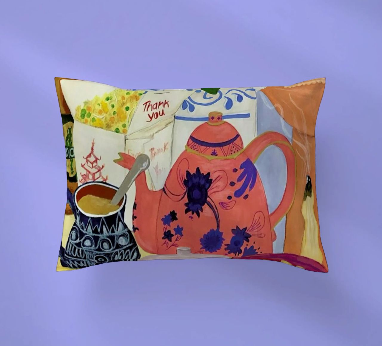 Big Clutter No. 2 decorative cushion by Paloma Kua