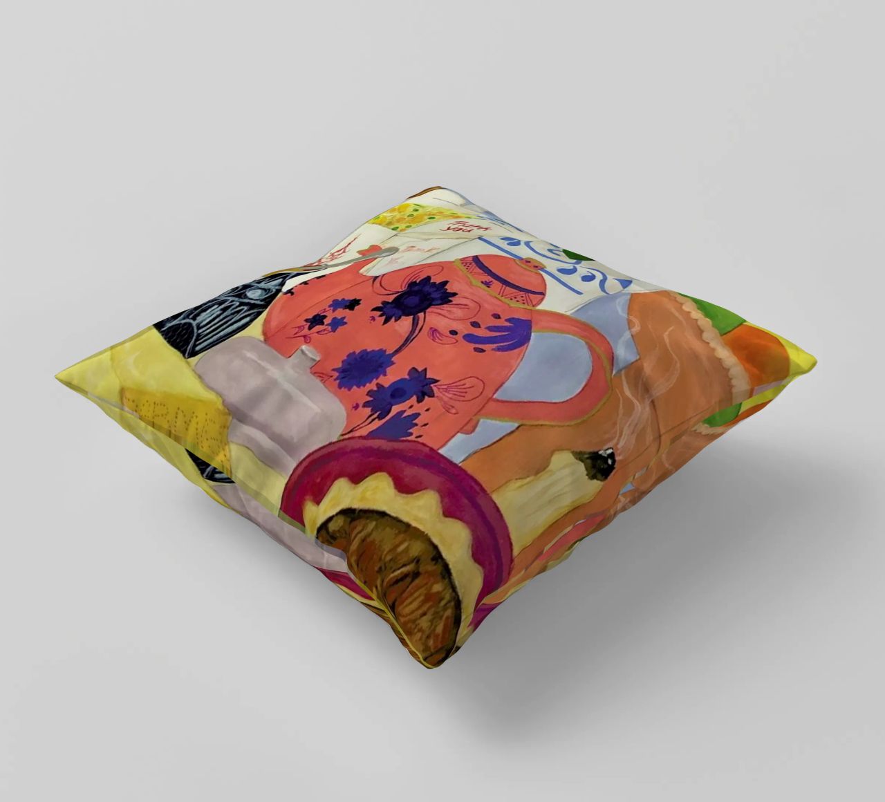 Big Clutter No. 2 decorative cushion by Paloma Kua