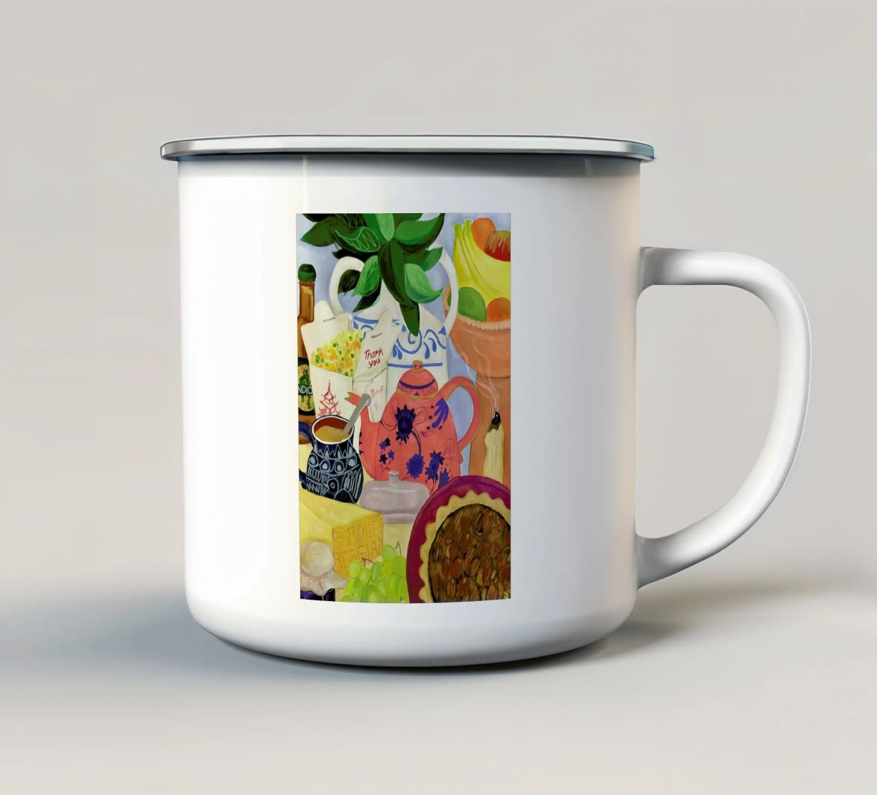 Big Clutter No. 2 enamel mug by Paloma Kua