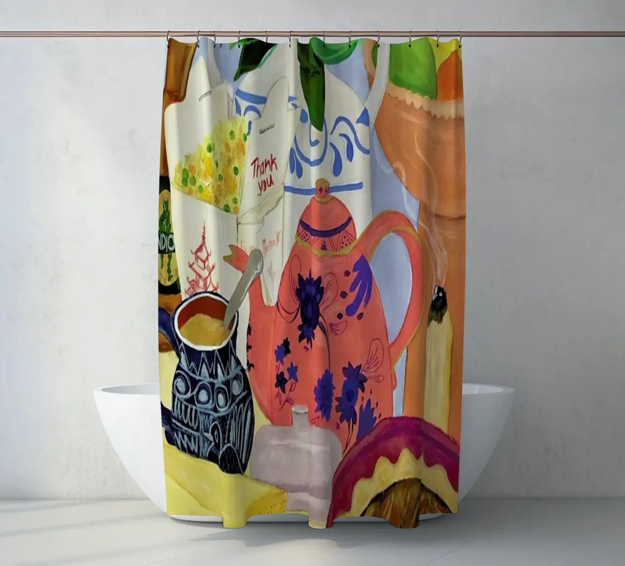 Big Clutter No. 2 tenda da doccia da Paloma Kua