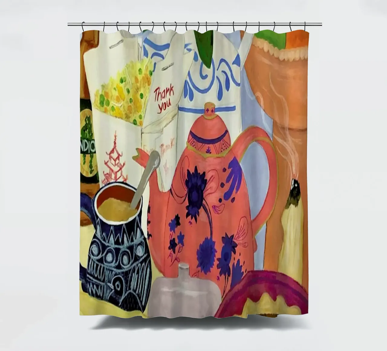 Big Clutter No. 2 tenda da doccia da Paloma Kua