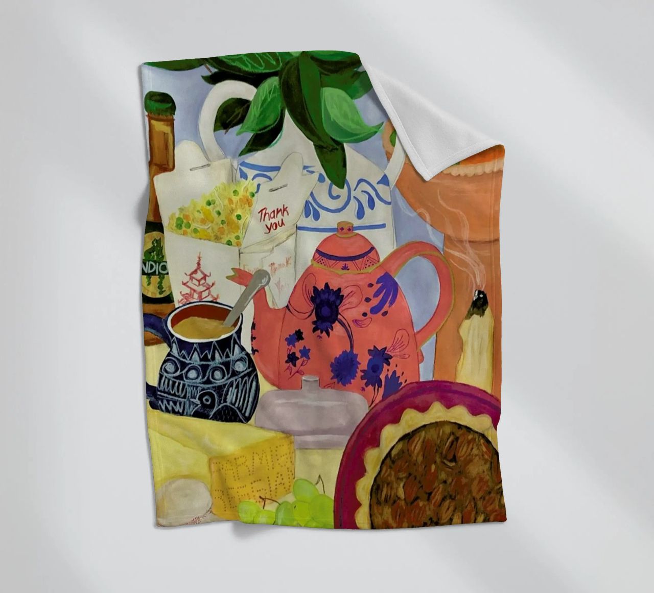 Big Clutter No. 2 fleece blanket by Paloma Kua