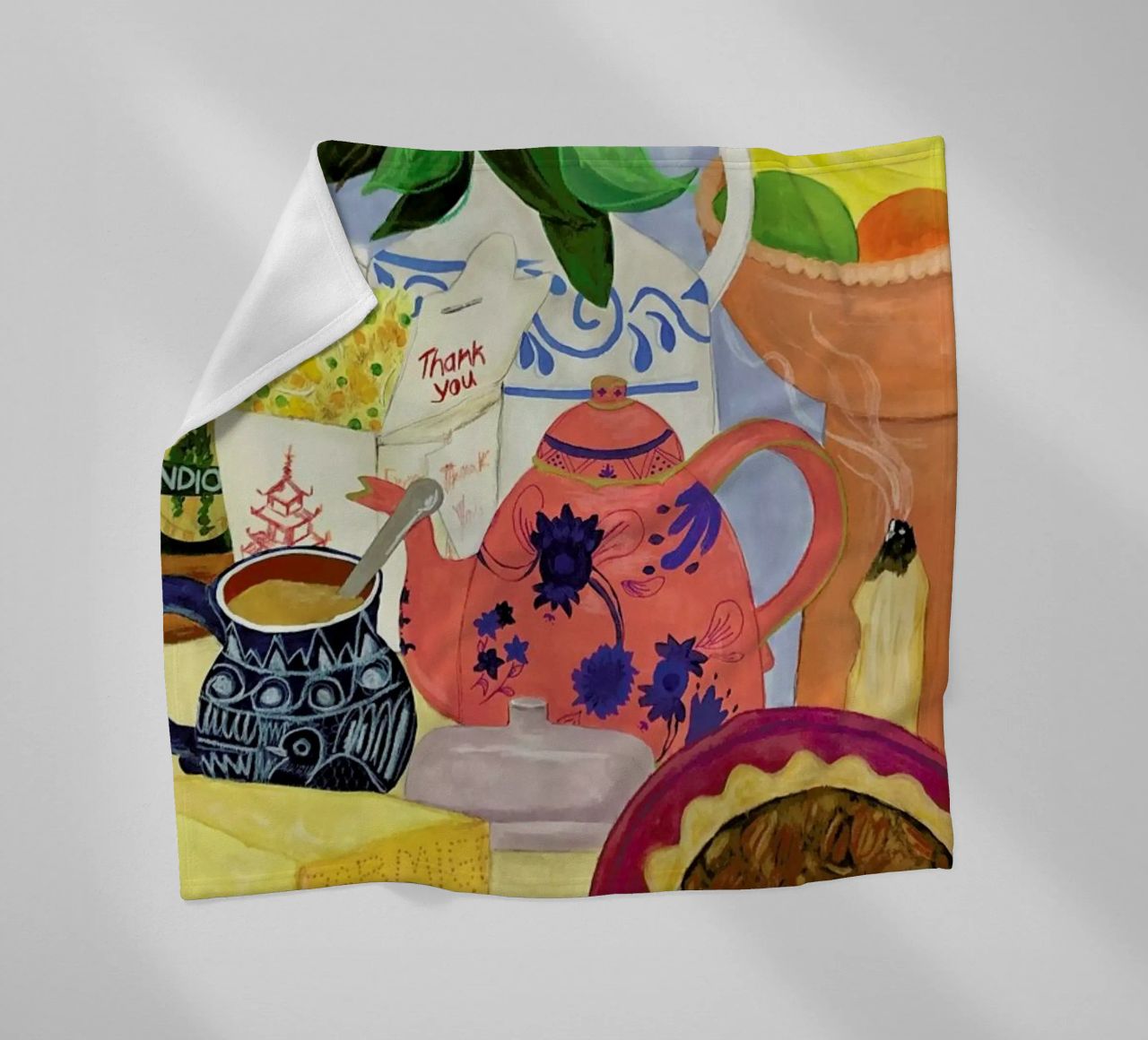 Big Clutter No. 2 fleece blanket by Paloma Kua