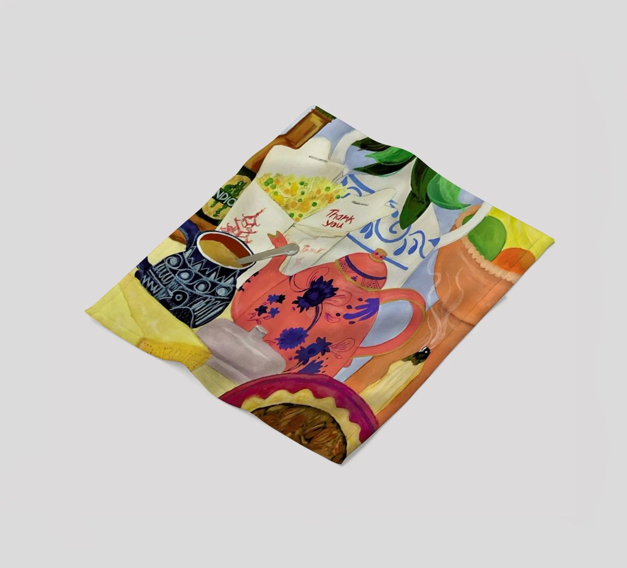 Big Clutter No. 2 fleece blanket by Paloma Kua
