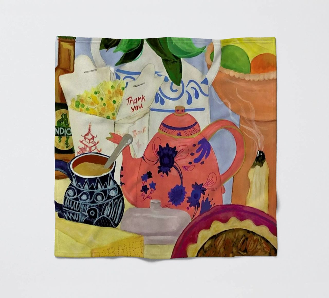Big Clutter No. 2 fleece blanket by Paloma Kua