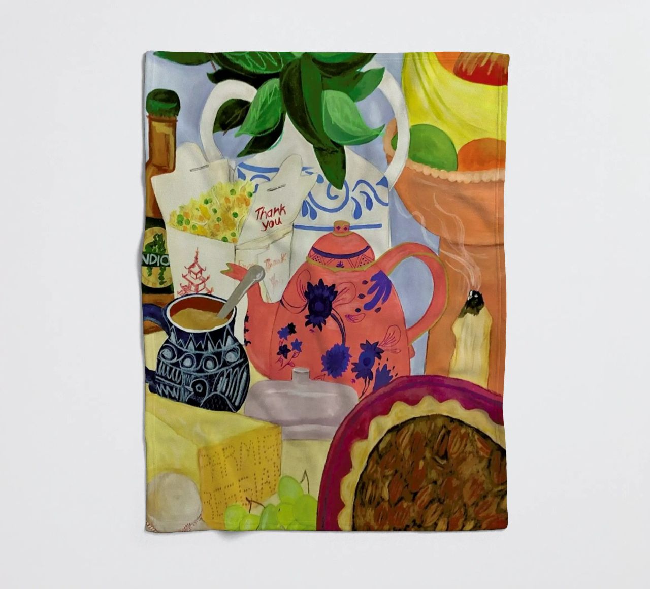 Big Clutter No. 2 fleece blanket by Paloma Kua