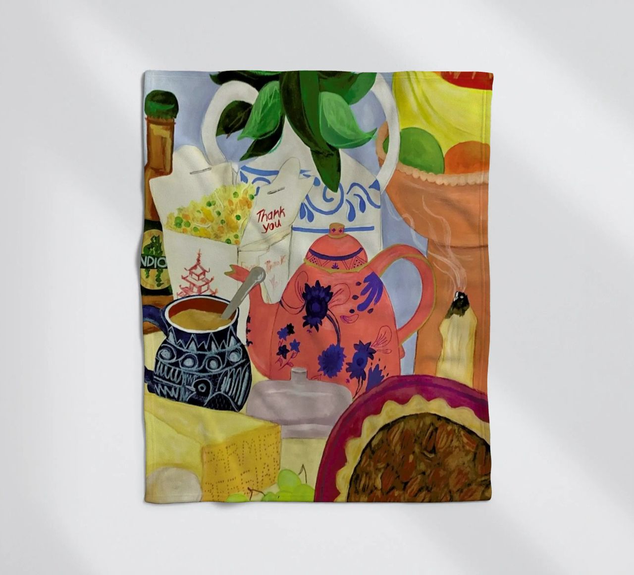 Big Clutter No. 2 fleece blanket by Paloma Kua