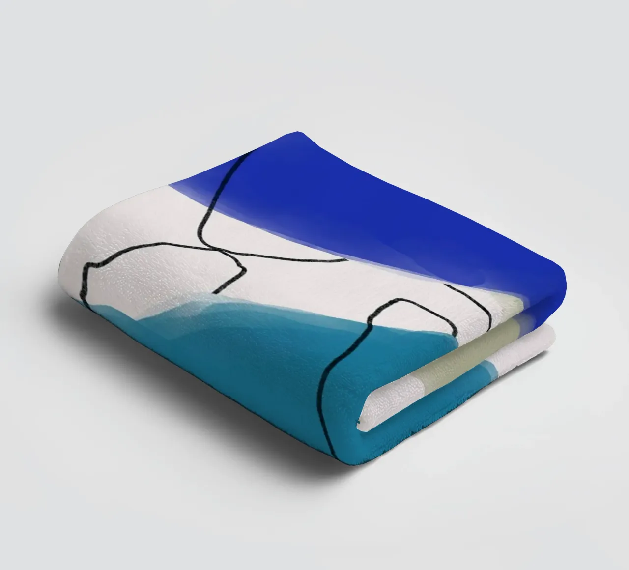 Watercolor organic abstract towel by Little Dean