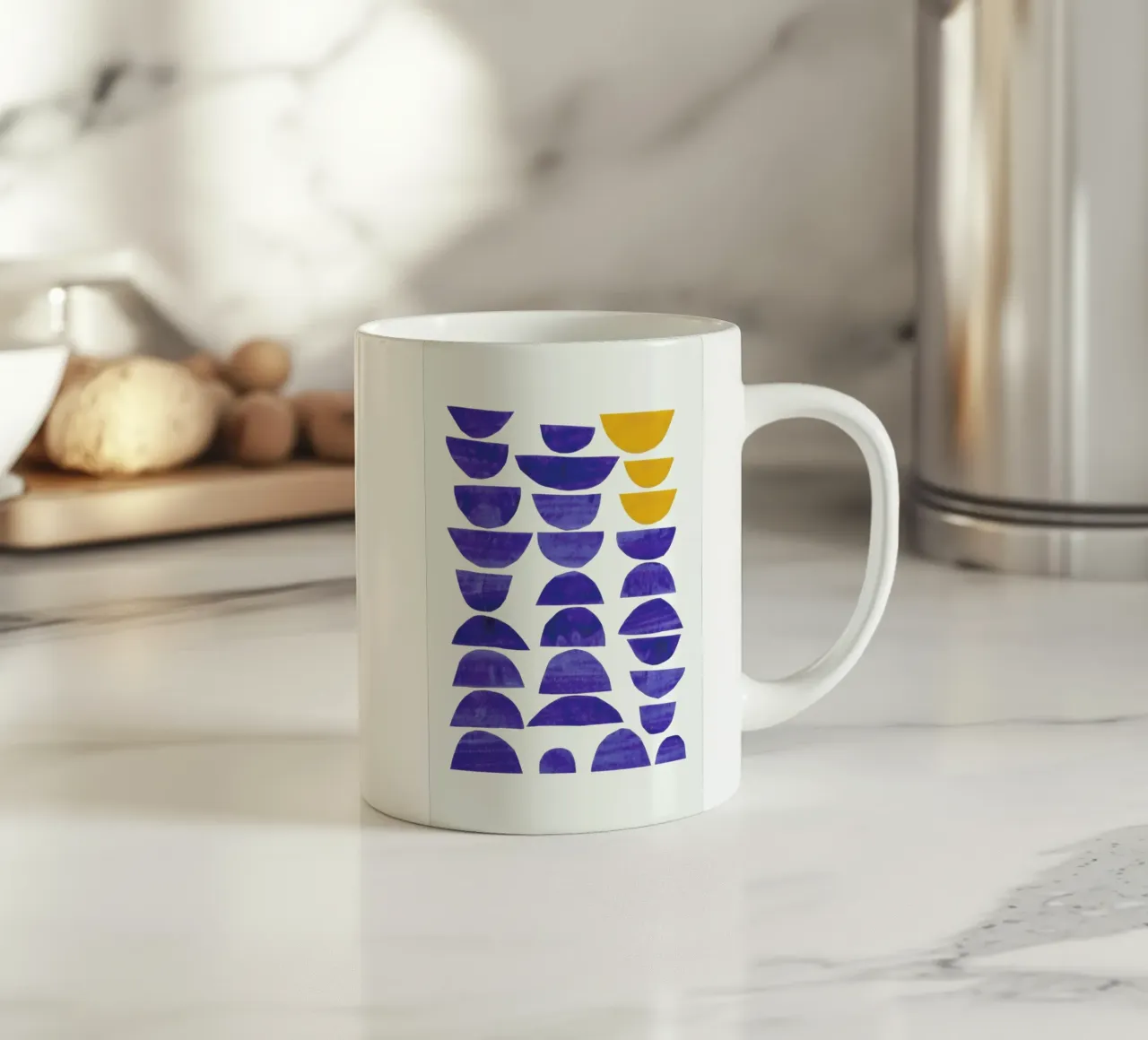Sunset Waves Keramik Tasse von EnShape