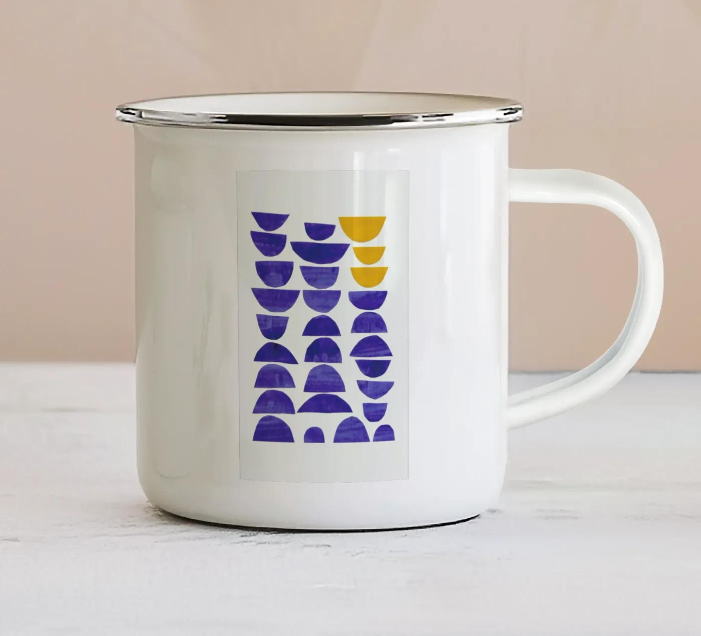 Sunset Waves enamel mug by EnShape