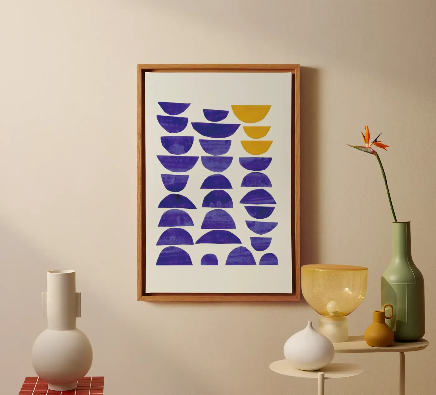 Sunset Waves canvas van EnShape