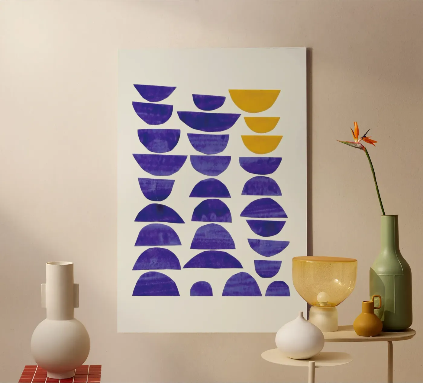 Sunset Waves canvas van EnShape
