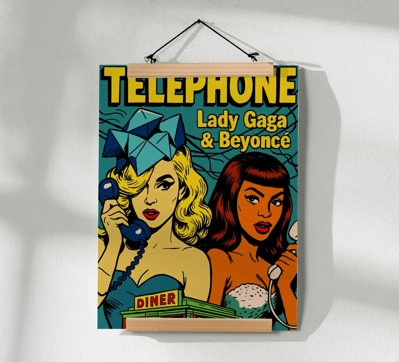 Lady GG Telephone Bync carta hahnemühle da lucasmeier