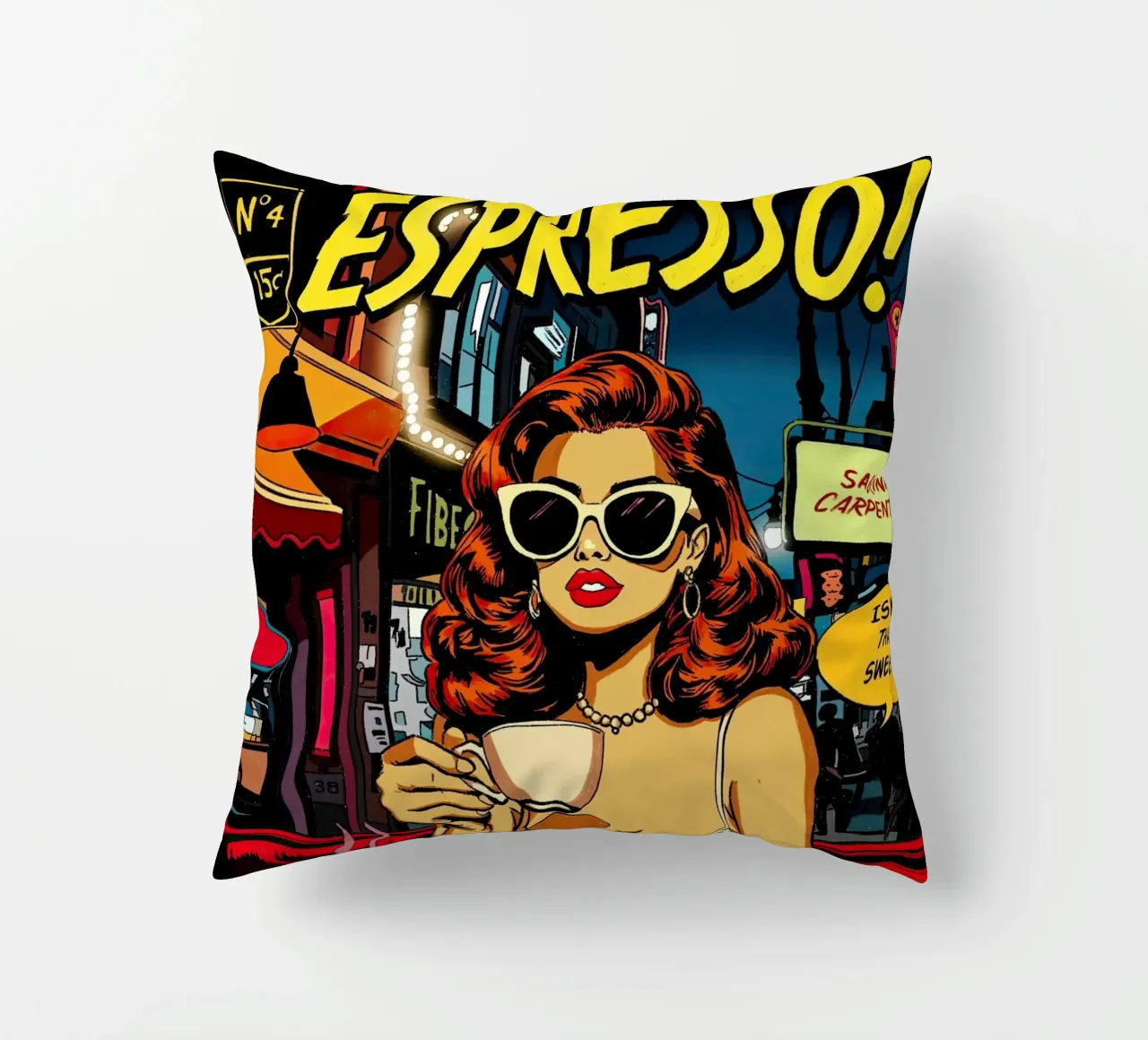Sabrina Carpenter Espresso Inspired cuscino da lucasmeier
