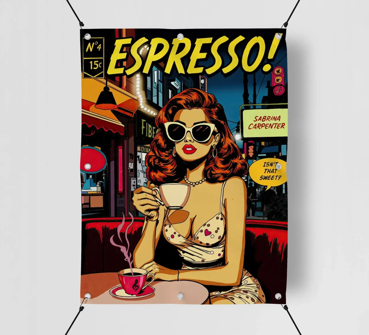 Sabrina Carpenter Espresso Inspired telo in pvc da lucasmeier