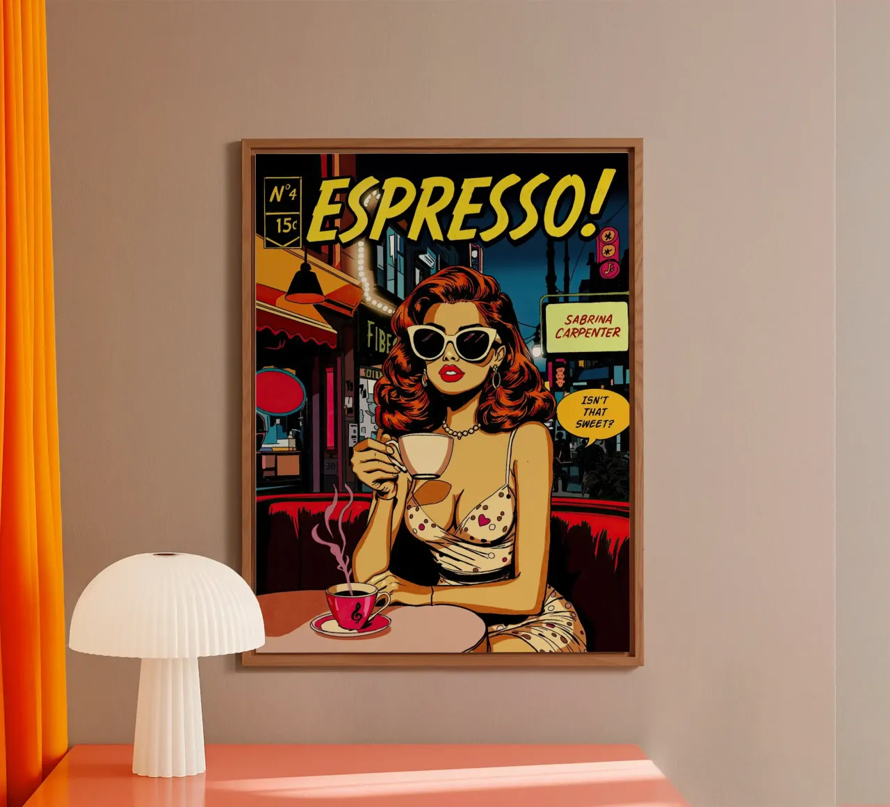 Sabrina Carpenter Espresso Inspired alluminio dibond da lucasmeier