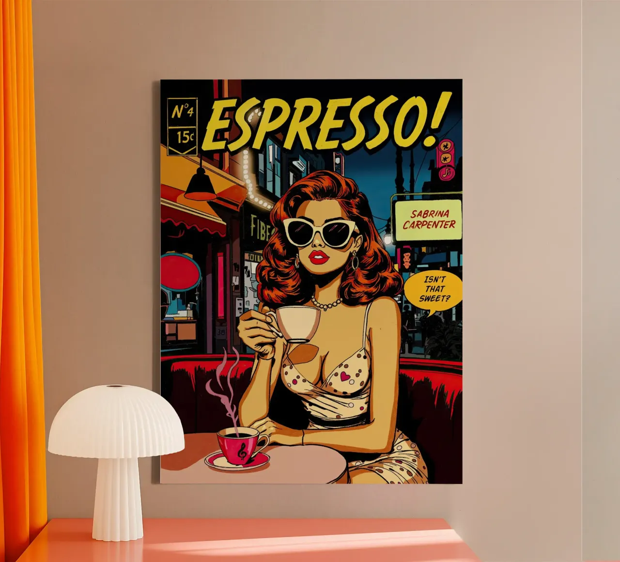 Sabrina Carpenter Espresso Inspired tela da lucasmeier