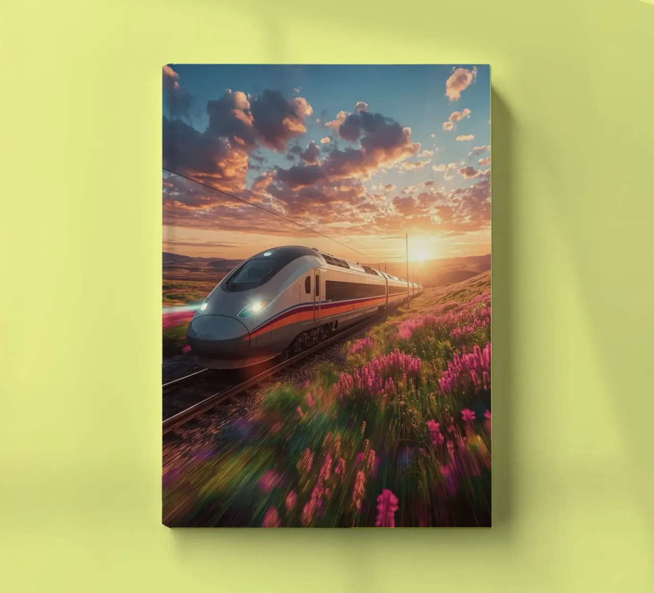 modern bullet train notebook by van hellen